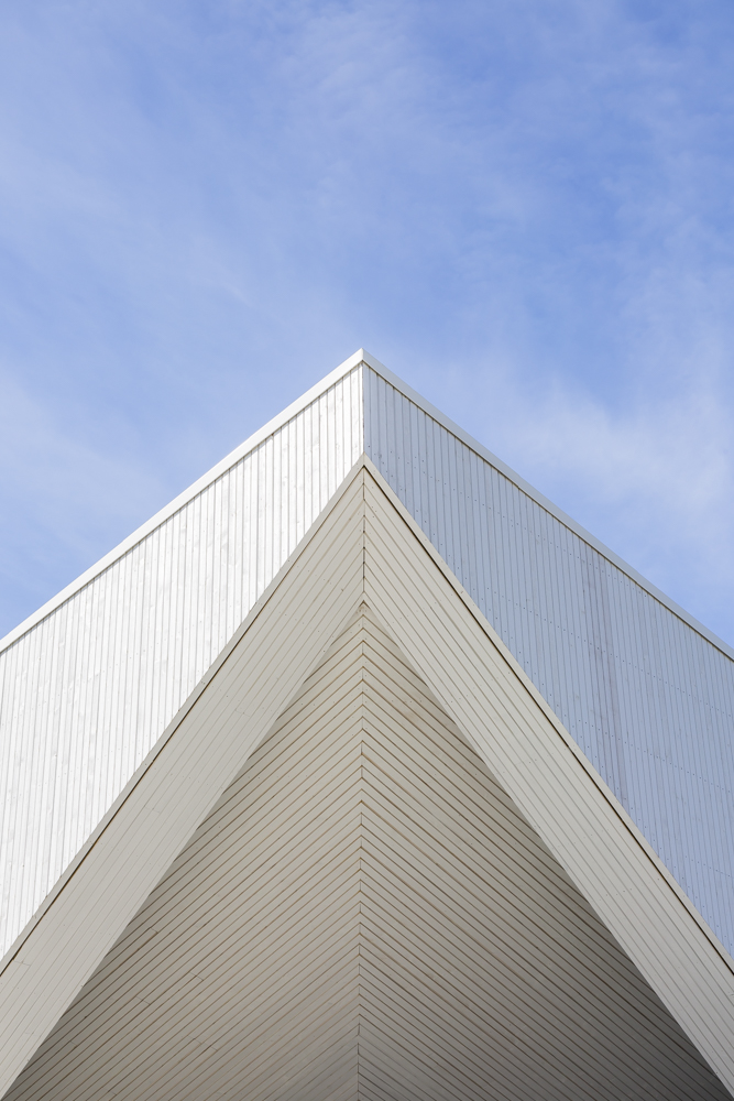 Roof detail on Aalgaard Church designed by Link Arkitektur, Stavanger, Norway.