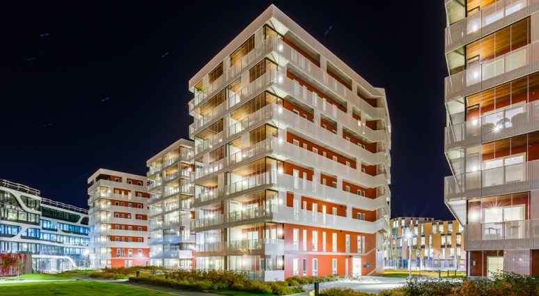 Rear view of Seaview designed by Link Arkitektur, photgraphed by Hundven-Clements Photography.