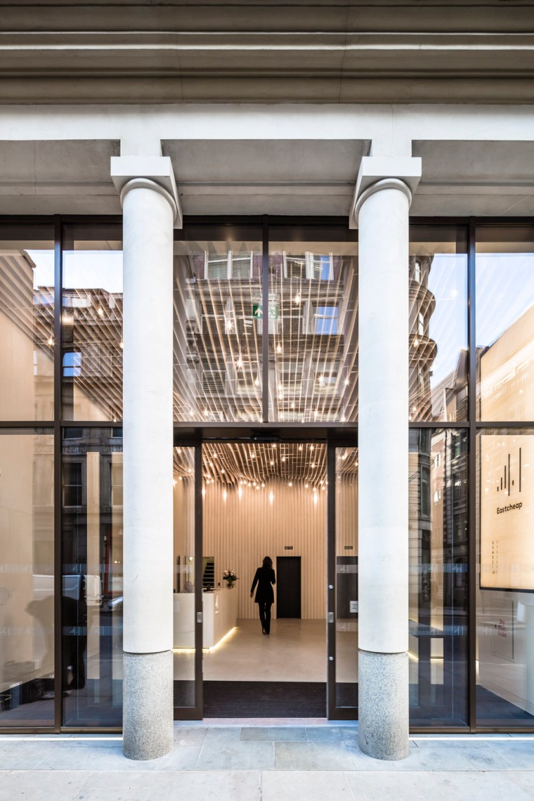 Typical Cat A office floor at 41 Eastcheap Street, designed by Ben Adams Architects, London, UK.
